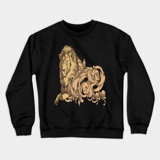 Lion Illustration Gift Idea Crewneck Sweatshirt